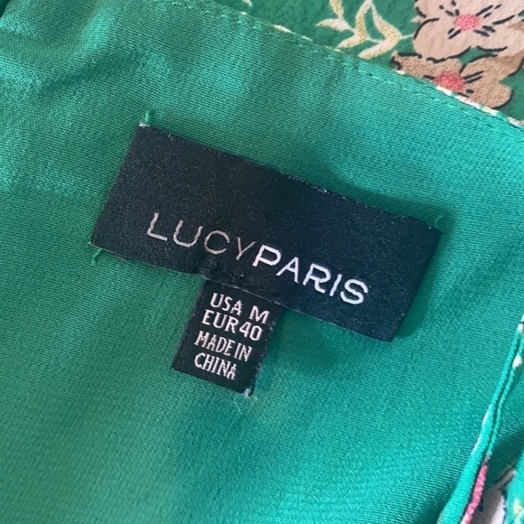 Lucy Paris Womens A-Lne Polyester Midi Dress Green​​​​​​​​​​ - Picture 10 of 11